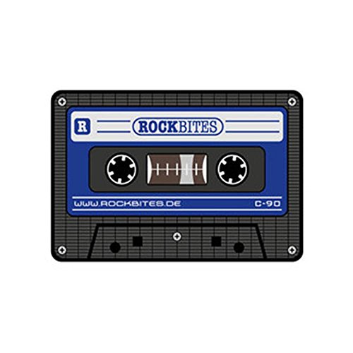 Rockbites Design Z886025 Tape Mousepad blau Musikkassette, Mehrfarbig, 16 x 24 cm von Rockbites Design