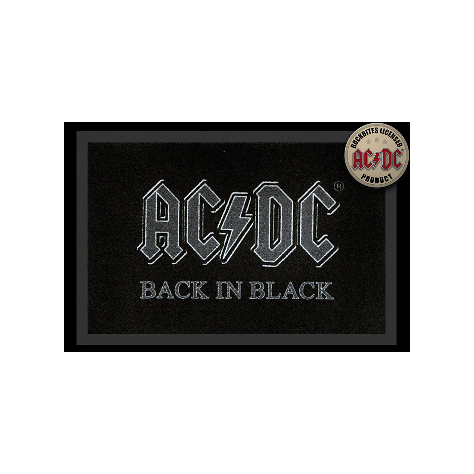 Rockbites doormat AC/DC – Back in Black Geschenkartikel von Rockbites