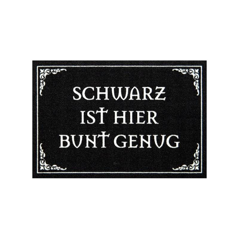 Rockbites doormat - Schwarz ist hier bunt genug Geschenkartikel von Rockbites