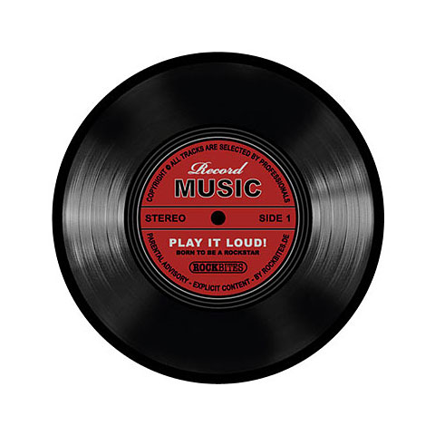 Rockbites Mousepad vinyl record red Mousepad von Rockbites