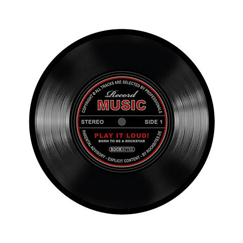 Rockbites Mousepad vinyl record black Mousepad von Rockbites