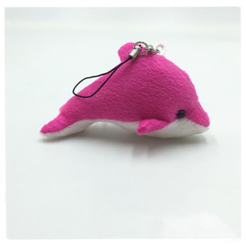 Rockreyoa Plüsch Kleine Delphin Decor Anhänger Delfin-Plüschanhänger Kuscheltieranhänger Delfin Schlüsselanhänger Niedliche Meerestiere Taschenanhänger für Schlüsseltasche Telefon Rose 20 Stück von Rockreyoa