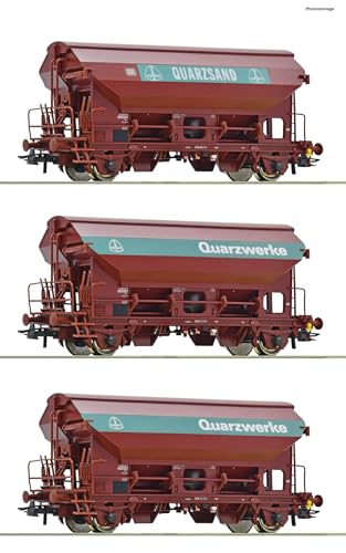 Roco 77052 H0 3er-Set Schwenkdachwagen der DB von Roco