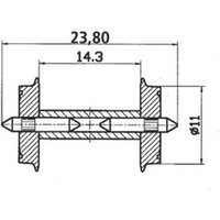 ROCO 40193 H0 Radsatz geteilte Achse von Roco