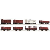 ROCO 44002 H0 8-teiliges Set Güterwagen, DB, Ep. III von Roco