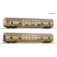 ROCO 6280025 TT 2-tlg. Set 1: Doppelstockwagen 2. Klasse DBmue und DBmq, DR, Ep. IV ROCO 6280025 TT 2-tlg. Set 1: Doppelstockwagen 2. Klasse DBmue und DBmq, DR, Ep. IV von Roco