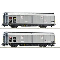 ROCO 6600027 H0 2-tlg. Set: Schiebewandwagen Hbbillns, SBB Cargo, Ep. VI von Roco