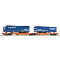 ROCO 6600072 H0 Doppeltaschen-Gelenkwagen Sdggmrs/T2000, Wascosa, Ep. VI von Roco