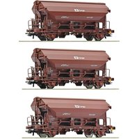 ROCO 6600078 H0 3-tlg Set: Schwenkdachwagen, CD Cargo, Ep. VI von Roco