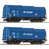 ROCO 6680008 TT 2-tlg. Set: Teleskophaubenwagen Shimmns, PKP Cargo, Ep. VI von Roco