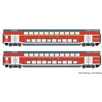 ROCO 74149 H0 2-tlg. Set: Doppelstockwagen DABpza Wechselstrom, DB AG, Ep. VI ROCO 74149 H0 2-tlg. Set: Doppelstockwagen DABpza Wechselstrom, DB AG, Ep. VI von Roco