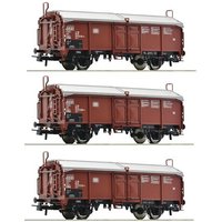 ROCO 77050 H0 3-tlg. Set: Schiebedachwagen Tcs, DB, Ep. IV von Roco