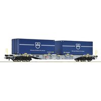 ROCO 77343 H0 Containertragwagen Sgnss, SBB, Ep. VI von Roco