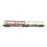 ROCO 77388 H0 Doppeltaschen-Gelenkwagen Sdggmrs 738/T3000e, CEMAT, Ep. VI von Roco