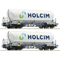 ROCO 6600051 H0 2-tlg. Set: Silowagen Uacns, Holcim, Ep. VI von Roco