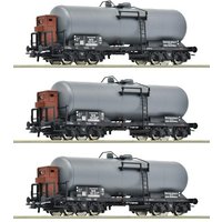 ROCO 6600062 H0 3-tlg. Set: 4-achsige Kesselwagen, DRG, Ep. II von Roco