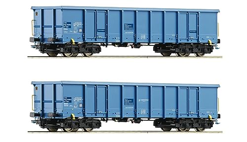 Roco 2er Set Offene Güterwagen Eanos CRONIFER | DC | Spur H0#76023 von Roco