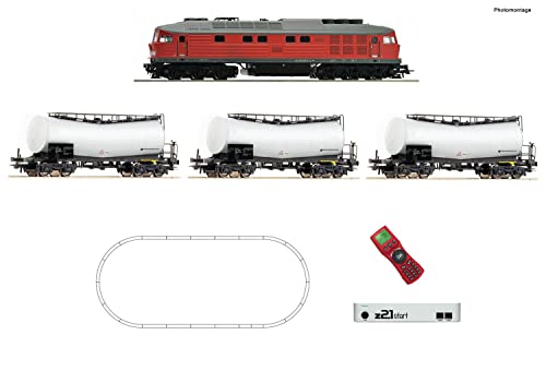 Roco 51340 H0 z21 Start Digital-Set Diesellok BR 232 mit Kesselwagenzug der DB-AG von Roco