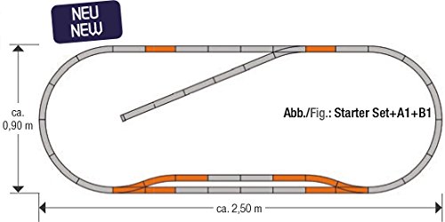 Roco Gleisset B1 1435 mm Modellbahn Track Set Bahnspielzeug von Roco