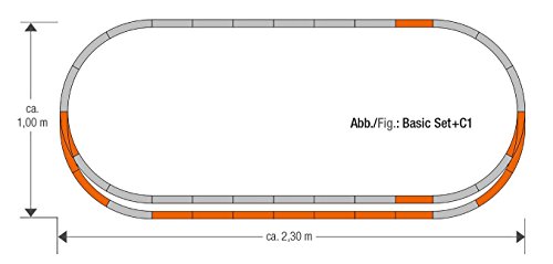 Roco Gleisset C1 1435 mm Modellbahn Track Set Bahnspielzeug von Roco