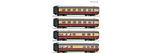 Roco 6200003 H0 4er-Set Mittelwagen zum Gasturbinentriebzug BR 602 der DB von Roco