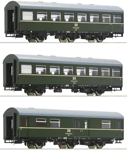 Roco 6200009 H0 3er-Set 1: Personenzug der DR Reko-Sitzwagen Baage von Roco