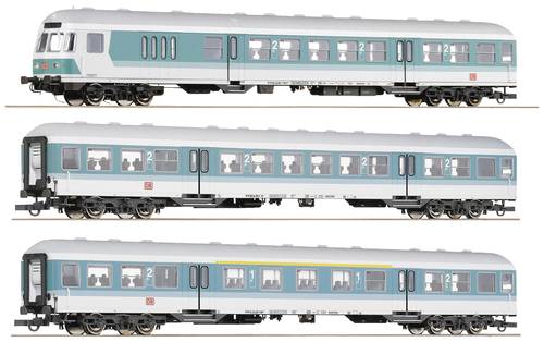 Roco 6200034 H0 3er-Set 1: Nahverkehrswagen der DB AG 1./2. Klasse ABn 417.0, 2. Klasse Bn 447, Steu von Roco