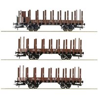 Roco 6600041 H0 3er-Set Rungenwagen der DRG von Roco