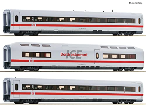 Roco 74028 H0 3er-Set Zwischenwagen Ice 1 Redesign 2005 der DB-AG 1.Klasse Gattung Apmbsz 803.1, BOR von Roco