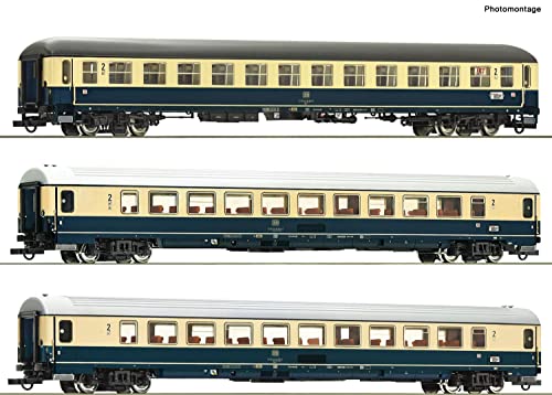 Roco 74035 H0 3er-Set Personenwagen EC 24 „Erasmus“ der DB 2.Klasse Gattung Bm 235, 2.Klasse Gattung Bpmz 291.5, 2.Klas von Roco