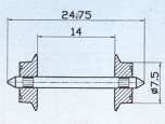 Roco H0 Wechselstrom-Radsatz, 2er Set, 40184 von Roco