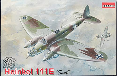 Roden 027 Modellbausatz He-111E ''Emil'', Mittel, Weiß von Roden