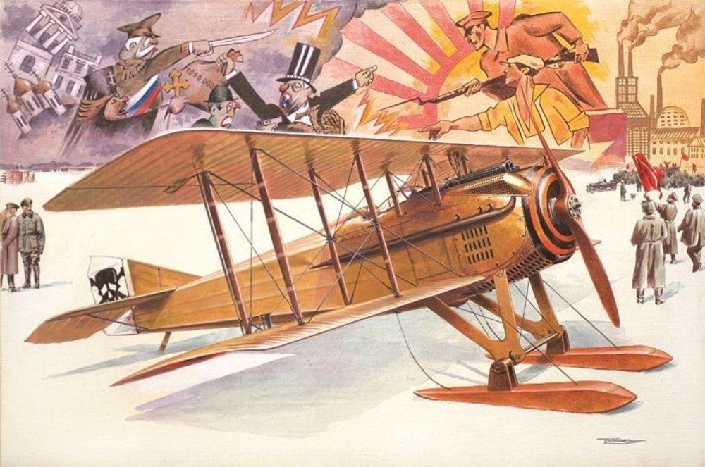 Spad VII c.1 with Russian skies von Roden