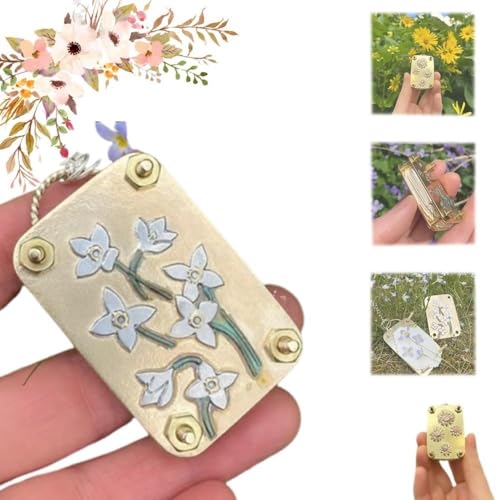 Kompaktes Blumenpress-Set Für Botanisches Basteln | Wiederverwendbare Pflanzenpresse Aus Metall Mit Herbarium-Papier | Perfektes DIY-Geschenk Für Kunstliebhaber Und Naturliebhaber(Blueette) von Roeiiow