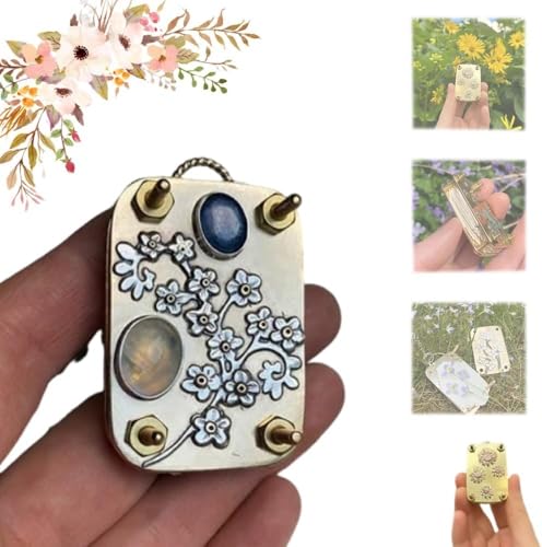 Kompaktes Blumenpress-Set Für Botanisches Basteln | Wiederverwendbare Pflanzenpresse Aus Metall Mit Herbarium-Papier | Perfektes DIY-Geschenk Für Kunstliebhaber Und Naturliebhaber(Forget-me-not) von Roeiiow