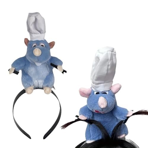 Ratte Kostüm haarreif, Lustige Kostüme Maus Stirnband Stofftier Kopfbedeckung Cartoon Maus Kostüm Requisiten Lustige Kreativität Kind Geschenk(Blue) von Roeiiow