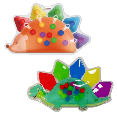 2 Sensorik Spielzeug,Anti Stress Spielzeug,Squeezable Farben Sortieren Spielzeug,Dinosaurier-Farbsortierspielzeug,Igel-Quetschspielzeug mit Gelfüllung,Trainiert Die Hand-Augen-Koordination 2 Sensorik Spielzeug,Anti Stress Spielzeug,Squeezable Farben Sortieren Spielzeug,Dinosaurier-Farbsortierspielzeug,Igel-Quetschspielzeug mit Gelfüllung,Trainiert Die Hand-Augen-Koordination von Roinaid