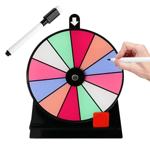 Roinaid Glücksrad Zum Drehen Gluecksrad Gluecksrad Drehrad Glücksrad Glücksrad Spielzeug, 15x20cm Spinning Prize Wheel mit 1 Markierungsstift, geeignet für Weihnachten Karneval Spin-Game-Partybar. von Roinaid