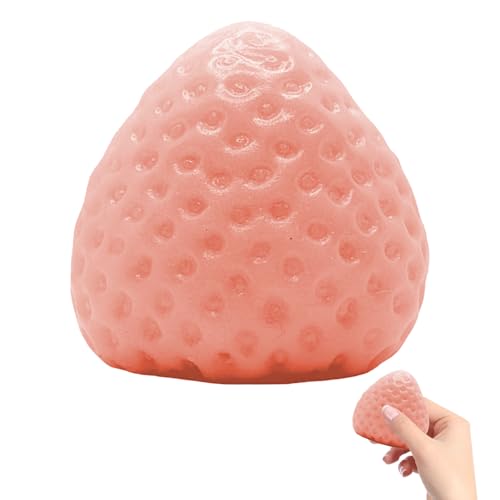 Squishy Strawberry Squish Toy Strawberry Erdbeer Squeeze Spielzeug Strawberry Squeeze Toy Das Farbenfrohe Design Eignet Sich für Menschen Jeden Alters zum Stressabbau Stressbälle Erdbeere von Roinaid