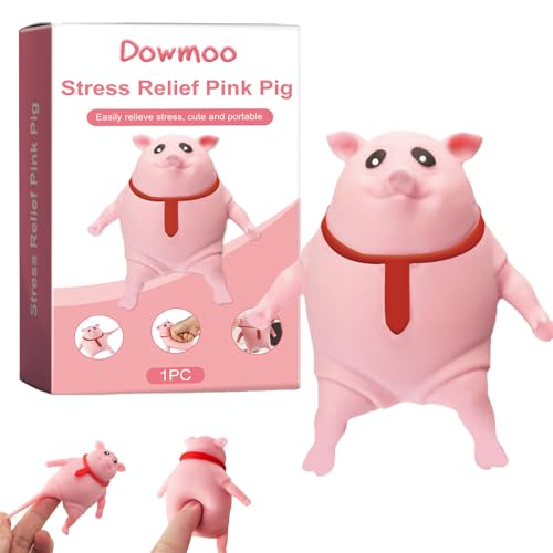 Stress Schwein,Anti Stress Schwein Stressschwein Schwein zum Schlagen, Anti Aggressions Schwein Piggy Squeeze Toy Stressabbauendes Kreatives Spielzeug Geeignet für Erwachsene und Kinder von Roinaid