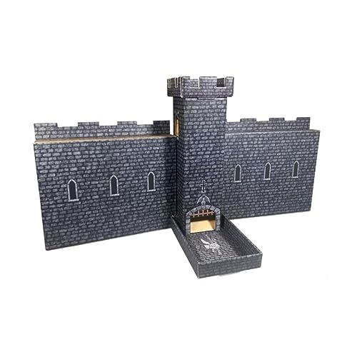 Dark Castle Keep Dice Tower & 2 Wall DM Screens w/Magnetic Initiative Turn Tracker, Turm mit Wänden von Role 4 Initiative