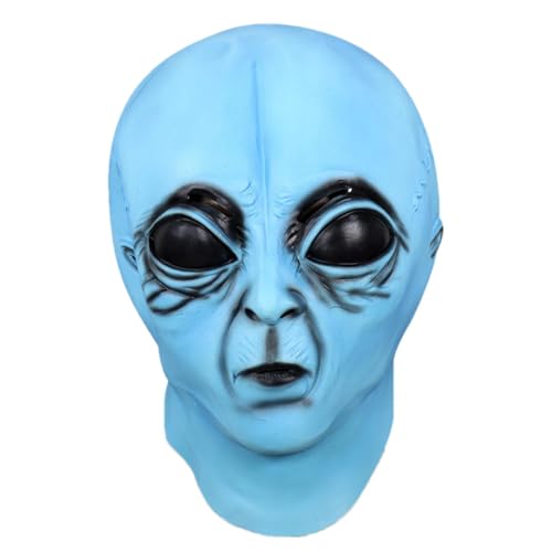 Alien-Gesichtsbedeckung – Realistische Halloween-Kopf-Requisite | Tragbare Festival-Gesichtsbedeckung, Realistische Kopf-Requisite Für Halloween, Mehrzweck-Streich-Requisiten, Alien-Maske, Lustige Mas von Rolempon