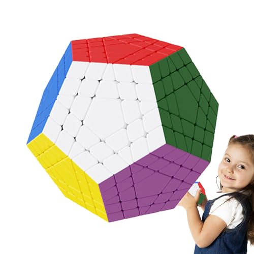 Dodekaeder-Würfel, Zauberwürfel-Puzzle - 12-seitiges Würfelspielzeug - Magisches Puzzle-Würfel-Spielzeug, Dodekaeder-Geschwindigkeitswürfel-Spielzeug, pädagogisches magisches Würfel-Puzzle-Spielzeug f von Rolempon