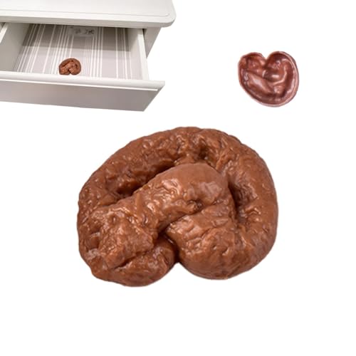 Fake Poop – Fake Poop I, Lustiges Fidget-Spielzeug, Fake-Fly-Set, Halloween-Dekor, Poop-Spielzeug, Realistische Streich-Requisiten, Kniffliges Spielzeug, Halloween-Zubehör Für Badewannen, Betten, Böde von Rolempon