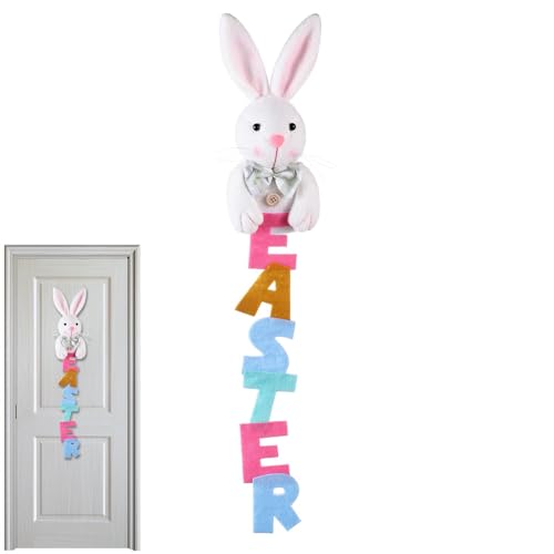 Rolempon Osterhase Stofftier,Osterbaumschmuck | Kreatives süßes Kaninchen-Stofftier | 21,65 Zoll bunter Osterbaumschmuck, Frühlingsbaumschmuck für Bauernhaus, Schlafzimmer, Wohnzimmer von Rolempon