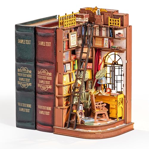 Rolife Book Nook Silent Corner Studie Miniatur Haus DIY Booknook Diorama 3D Puzzle für Erwachsene Puppenhaus Holz Bücherregal Deko Weihnachten Geburtstag Geschenk für Teens und Liebhaber Rolife Book Nook Silent Corner Studie Miniatur Haus DIY Booknook Diorama 3D Puzzle für Erwachsene Puppenhaus Holz Bücherregal Deko Weihnachten Geburtstag Geschenk für Teens und Liebhaber von Rolife