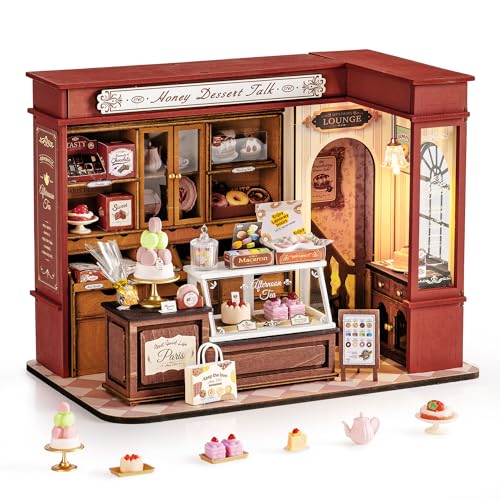 Rolife DIY Miniatur Haus Kit für Erwachsene Honig Dessert Gespräch Modellbausätze Miniaturpuppenhaus Heimdekoration Puppenhaus Kits zum Bauen Geschenk für Erwachsene zum Geburtstag von Rolife