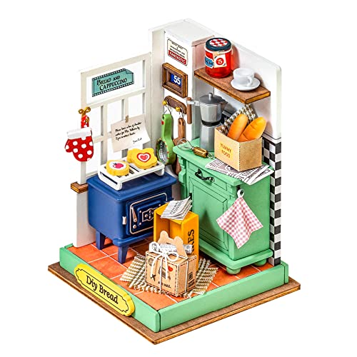 Rolife DIY Miniatur Kit Mini Gebäude Puppenhaus Miniverse Lifestyle Mini Bücherregal Dekoration DIY Hobbys für Handwerker (Nachmittag Backzeit) von Rolife