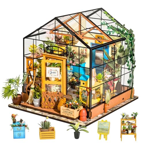 Rolife DIY Miniature House Miniatur Haus Bausatz Selber Bauen mit LED Licht Deko 3D Holzpuzzle Modellbausatz Diorama Modellbau Bastelset für Erwachsene Frauen Kinder Vatertag von Rolife