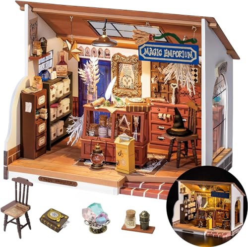 Rolife DIY Miniature House Magisches Imperium Miniatur Haus Bausatz Selber Bauen mit LED Licht 3D Holzpuzzle Modellbausatz Diorama Modellbau Bastelset für Erwachsene Frauen Kinder DG155 von Rolife